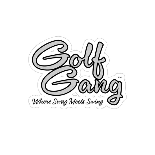 Golf Gang Transparent Outdoor Sticker, Die-Cut, 1pc